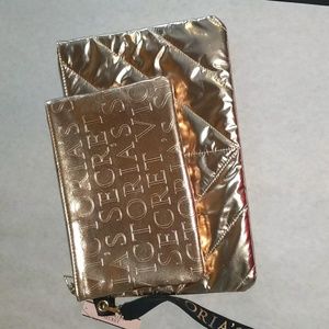 Victoria's Secret Rose Gold Clutch Set